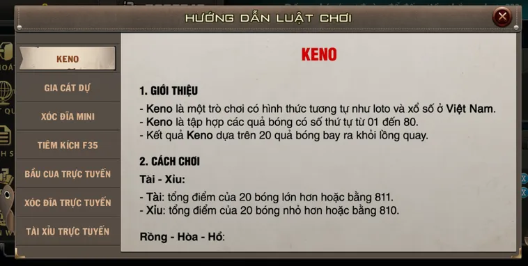 Keno Tại B52 Club Đỉnh Cao Cơ Hội Chiến Thắng Khổng Lồ Với Giải Thưởng Lớn