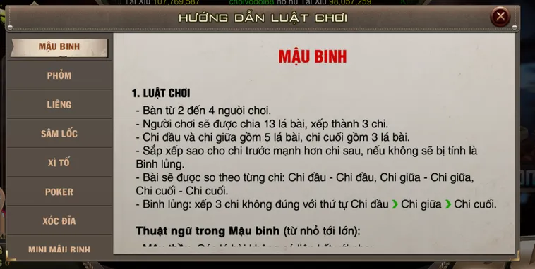 Mậu Binh Tại B52 Club Sân Chơi Bài Đỉnh Cao Dành Cho Các Cao Thủ