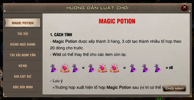 Khám Phá Thế Giới Minigame Magic Potion Tại B52 Club Đẳng Cấp Nhất