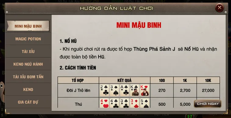 Chinh Phục Siêu Phẩm Minigame Mini Mậu Binh Tại B52 Club Với Thưởng Lớn