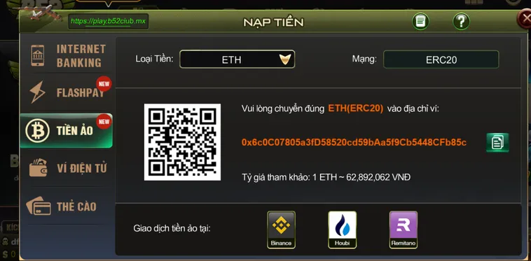 Nạp Tiền B52 Club Siêu Tốc Hệ Thống Thanh Toán Đa Dạng Hỗ Trợ Đắc Lực Cho Game Thủ