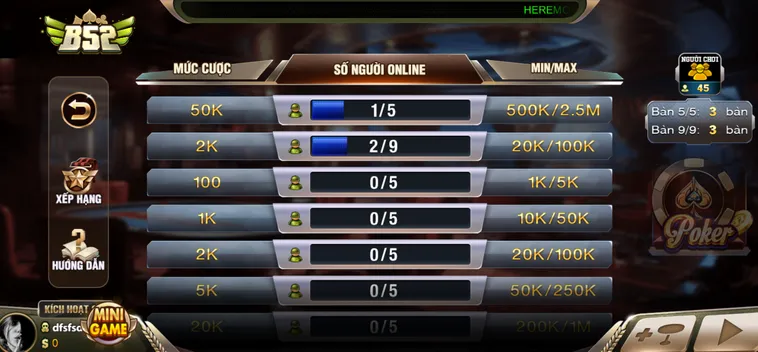 Poker Tại B52 Club Nơi Thỏa Mãn Đam Mê Của Các Tay Chơi Chuyên Nghiệp