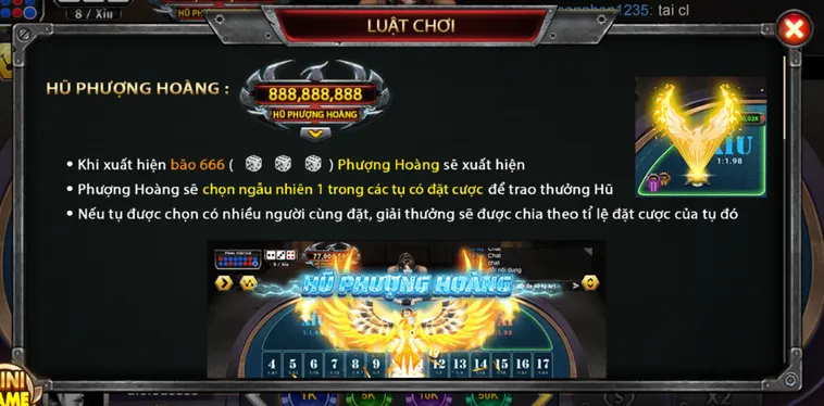 Chinh Phục Siêu Phẩm Casino Sicbo Phượng Hoàng Tại B52 Club Đẳng Cấp Nhất