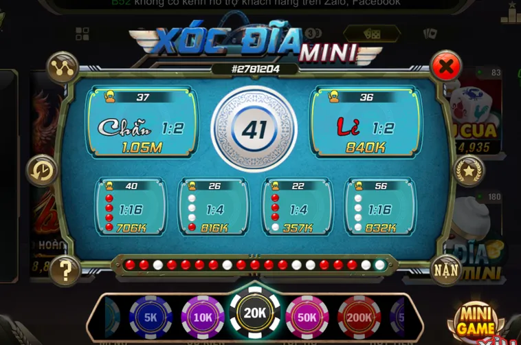 Khám Phá Ngay Minigame Xóc Dĩa mini Tại B52 Club Sân Chơi Đỉnh Cao